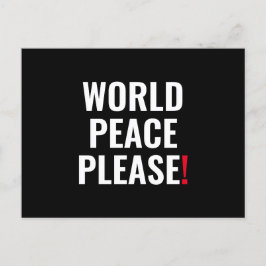 世界平和白黒レッド戦争の抗議 ポストカード