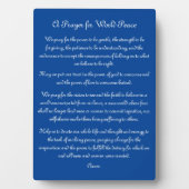 世界平和祈りの言葉 フォトプラーク (正面)