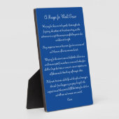 世界平和祈りの言葉 フォトプラーク (側面)