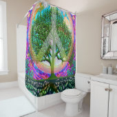 世界平和虹生命の樹 シャワーカーテン (インサイチュ)