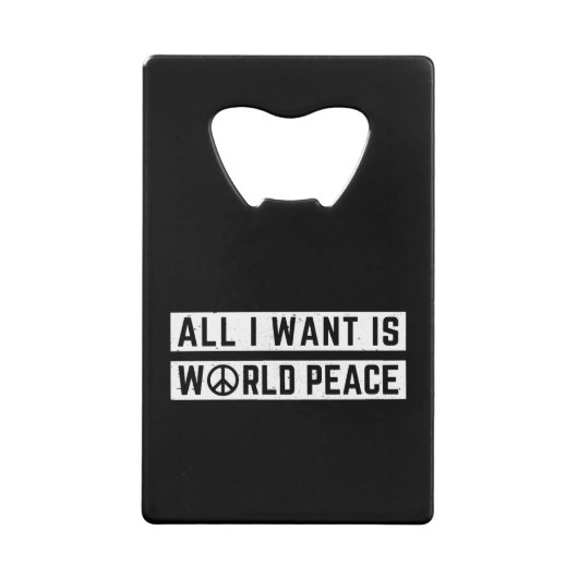 世界平和 クレジットカード栓抜き (正面)