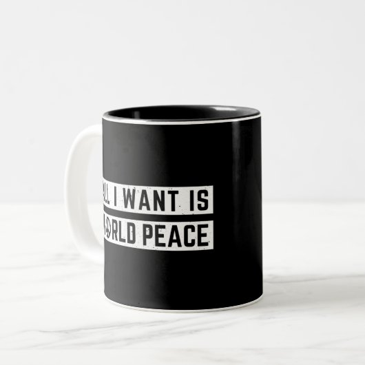 世界平和 ツートーンマグカップ (正面左)