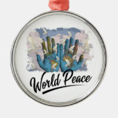 世界平和 メタルオーナメント (正面)