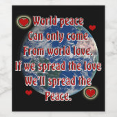 世界平和 ワインラベル (シングルラベル)