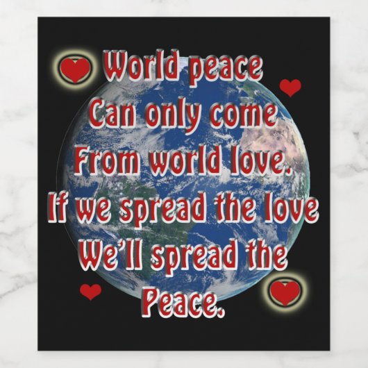 世界平和 ワインラベル (シングルラベル)