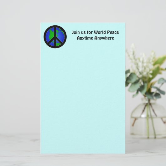 世界平和 便箋 (スタンド正面)