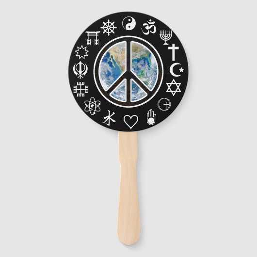 世界平和 – 地球の平和 ハンドファン (正面)