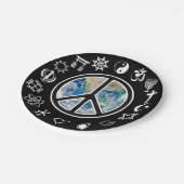 世界平和 – 地球の平和 ペーパープレート (アングル)