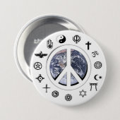 世界平和 – 地球の平和 缶バッジ (正面&裏面)