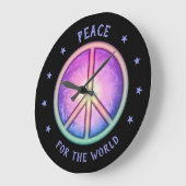 世界平和☮時計 ラージ壁時計 (傾斜)