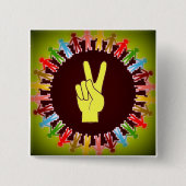 世界平和 缶バッジ (正面)