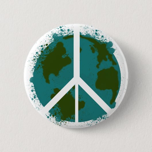 世界平和 缶バッジ (正面)