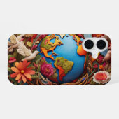 世界平和 iPhone 16ケース (裏面横)