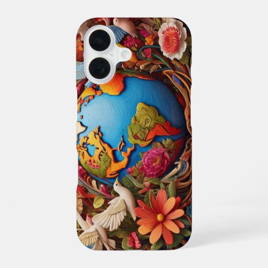 世界平和 iPhone 16ケース (裏面)