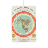 世界平地の地球の新しい標準地図 カーエアーフレッシュナー (正面)