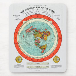 世界平地の地球の新しい標準地図 マウスパッド