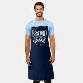 世界年最高のの父の日のパパ エプロン (着用した状態)