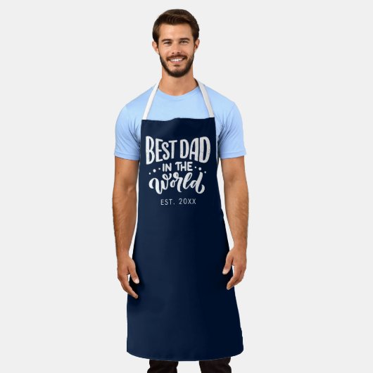 世界年最高のの父の日のパパ エプロン (着用した状態)