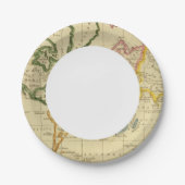 世界彫り地図 ペーパープレート (正面)