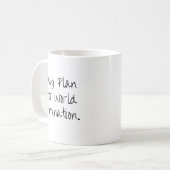 世界征服に向けた私の計画 コーヒーマグカップ (正面左)
