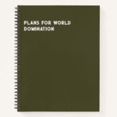 世界征服の計おもしろい画 ノートブック (正面)