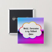 世界征服ボタン 缶バッジ (正面&裏面)