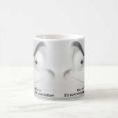 世界征服 名前 メッセージ、表情豊かな顔 コーヒーマグカップ (中央)