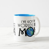 世界得の母を最高の抱えて ツートーンマグカップ (正面右)