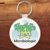 世界微生物学最高の者 キーホルダー (正面)