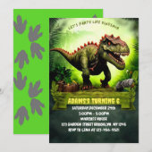 世界恐竜公園の誕生日招待状 恐竜 招待状 (正面/裏面)