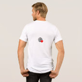 世界愛地球アイコン | ハートアースサマーデザイン トライブレンドTシャツ (裏面全面)