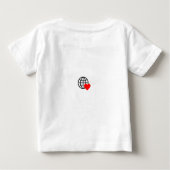 世界愛地球アイコン | ハートアースサマーデザイン ベビーTシャツ (裏面)