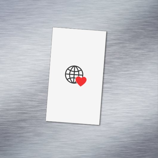 世界愛地球アイコン | ハートアースサマーデザイン マグネット名刺 (インサイチュ)
