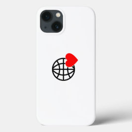 世界愛地球アイコン | ハートアースサマーデザイン iPhone 13ケース