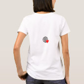 世界愛地球アイコン | ハートアースサマーデザイン Tシャツ (裏面)