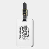 世界挨拶ラゲッジタグ多言語対応 ラゲッジタグ (正面縦)