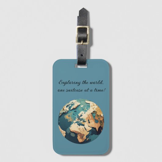 世界探検家の地球 ラゲッジタグ (正面縦)