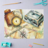 『世界探検隊シック:地図と旅行』 薄葉紙 (クラフト)