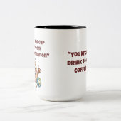 世界支配遠くにおもしろマグカップから1杯 ツートーンマグカップ (中央)