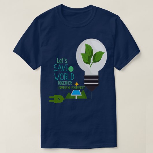 世界救を結ぶ Tシャツ (デザイン正面)