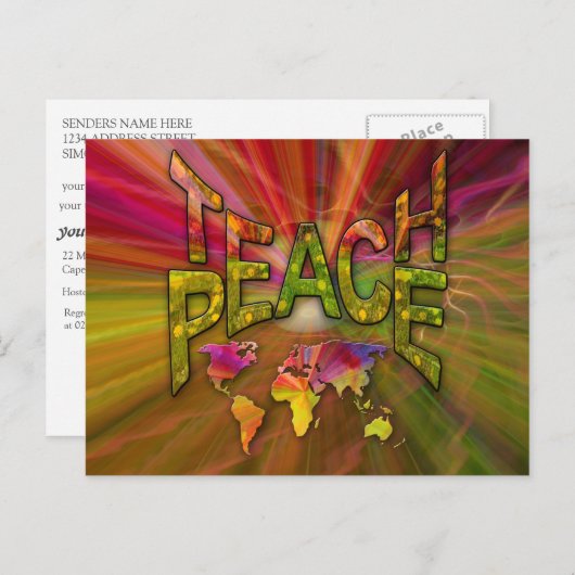 世界教えの平和 ポストカード (正面/裏面)
