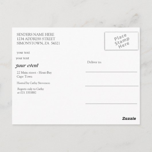 世界教えの平和 ポストカード (裏面)