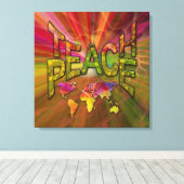 世界教え平和のために キャンバスプリント (インサイチュ (ウッドフロア))