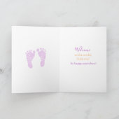 世界新生児ガールエスニックベビー カード (内部)