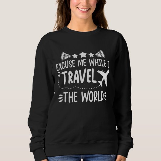 世界旅行の途中で失礼する スウェットシャツ (正面)