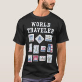 世界旅行スタンプギフト旅行者男性女性Pa Tシャツ (正面)