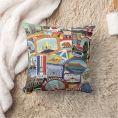 世界旅行パターン クッション (ブランケット)