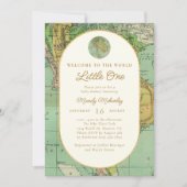 世界旅行ベビーシャワーへようこそ 招待状 (正面)