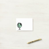 世界旅行ヴィンテージの地球 ポストイット (デスク上)