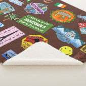 世界旅行ヴィンテージの荷物のステッカーのスーツケースの名前 シェルパブランケット (3/4)